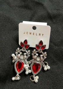 Stunning Red Stone Earrings
