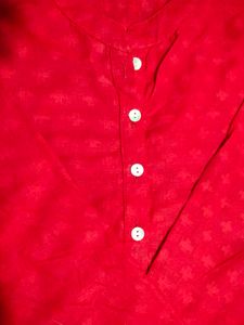 Vibrant Red Kurta