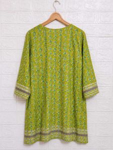 Olive Green Floral Printed plazo set