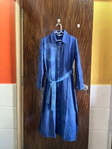 Old navy 34 bust  Blue shirt Dress with Belt