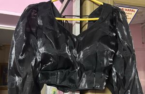 Elegant Black Readymade Blouse