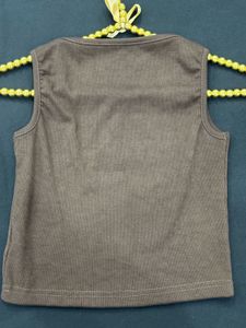 Brown Butterfly Graphic Tank Top
