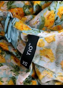 Floral Yellow Ruffled Dress