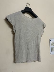 Ruched Drawstring V-Neck Top