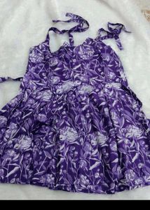 Purple Floral Cotton Top