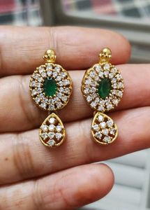 Elegant Emerald & Diamond Earrings