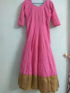 Pretty Pink Long Dress For Women