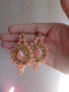 pack of 2 Pink Beaded Kundan Necklace Set