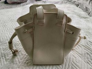 Stylish Cream Textured Hobo Bag