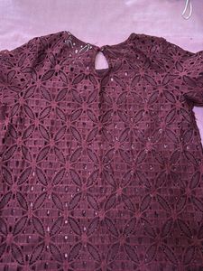 Chic Burgundy Lace Top