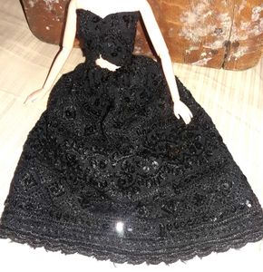 Black Sequined Lehenga Set