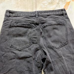 Forever21 Ripped Black Wash Jeans