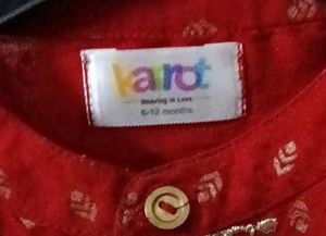 Red Ethnic Kurta for boys