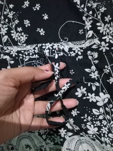 Black Floral Print Dress