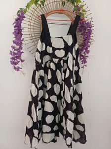 Asos Black &amp; White Print Sundress with pocket