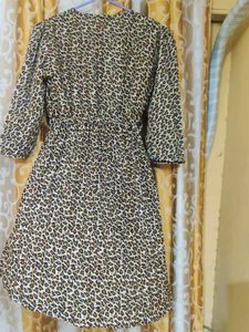 2 dresses Blue embroidery dress &amp; Cheetah print dr