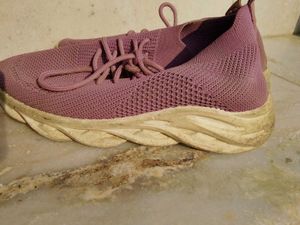 Comfortable Pink Knit Sneakers