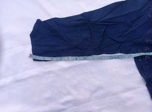 Elegant Navy Blue Embellished Kurta
