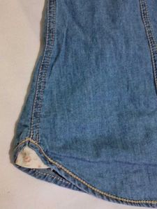 Denim Button-Down shirt.