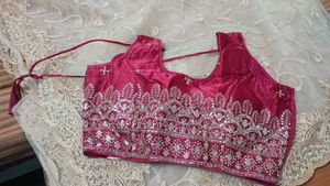 Embellished Blouse with saare