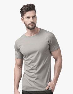 💥New Men's Premium Solid Cotton Grey T-shirt