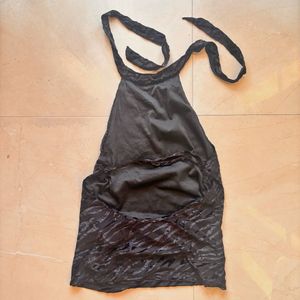 Black Animal Print Mini Dress
