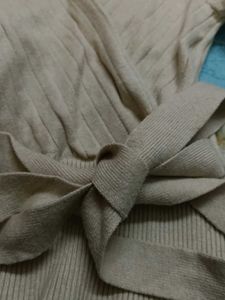 Ribbed Wrap Style Knit To