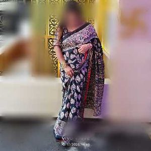mirror work modal silk saree