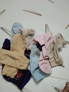 Purple Socks with Embellishments