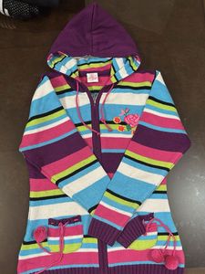 Colorful Striped Girls' ziper