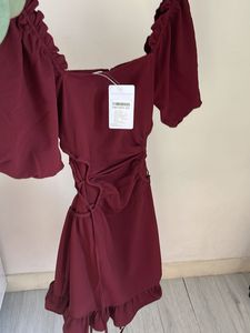 Burgundy Mini Dress