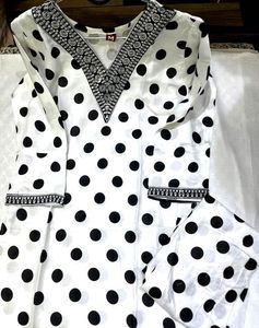 Polka Dot Kurta Set