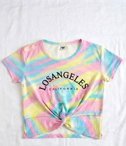 Tie-Dye Los Angeles Cropped Top