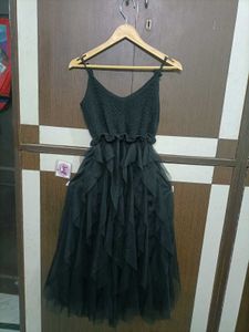 Tiered Ruffle Midi Dress ,