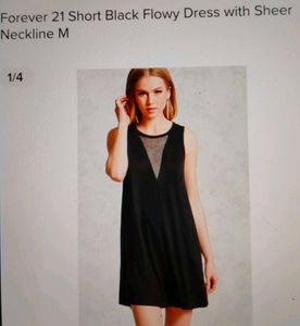 Forever 21 stylish black flowy dress