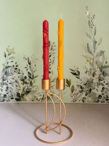 Decorative Candles & Holder Set
