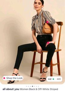 All About You Striped Semi Formal Top XXL