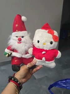 Cute Santa &amp; Hello Kitty Plush Toys