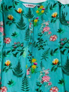 Vibrant Floral Print Kurta Set