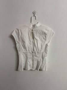 ZARA poplin top with tie detail!!