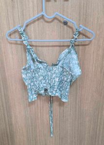 Cute Floral Smocked Crop Top