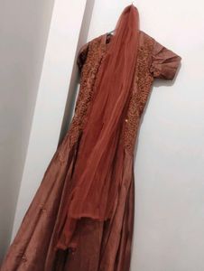 beautiful gown with dupatta