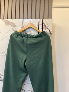 Stylish Green Wide-Leg Pants, Waist- 36/34