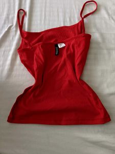 Red Spaghetti Strap Tank Top