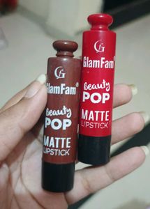 GlamFam Beauty Pop Matte Lipsticks (3Pcs)