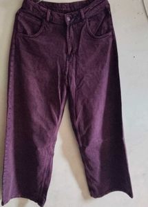 Plum Wash Wide Leg Jeans