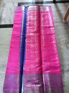 Vibrant Pink Brocade Saree