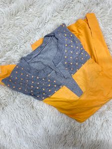 Sporty Yellow &amp; Grey T-Shirt