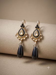 Elegant Black Teardrop Earrings