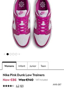 Nike Dunk Low Hot FuchsiaPink Women Sneakers
